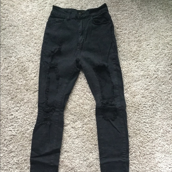 Fashion Nova Highwaisted Cutout Jeans - Picture 2 of 10
